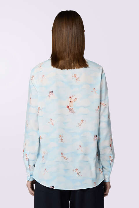 Fiorucci Beatitudo Print Shirt Blue