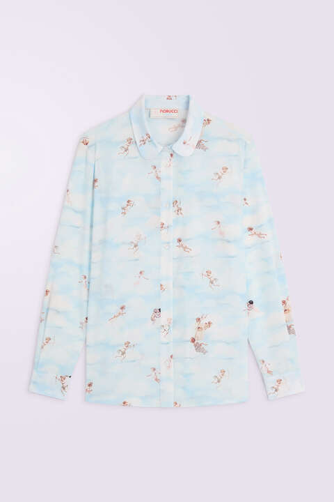 Fiorucci Beatitudo Print Shirt Blue
