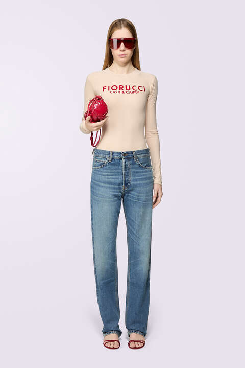 fiorucci Cash and Carry Bodysuit Beige