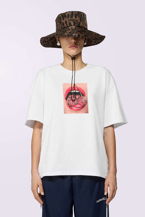 fiorucci Cherry Mouth T-Shirt White