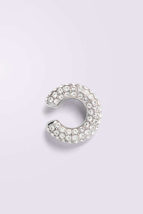 fiorucci Crystal Ear Cuff Silver