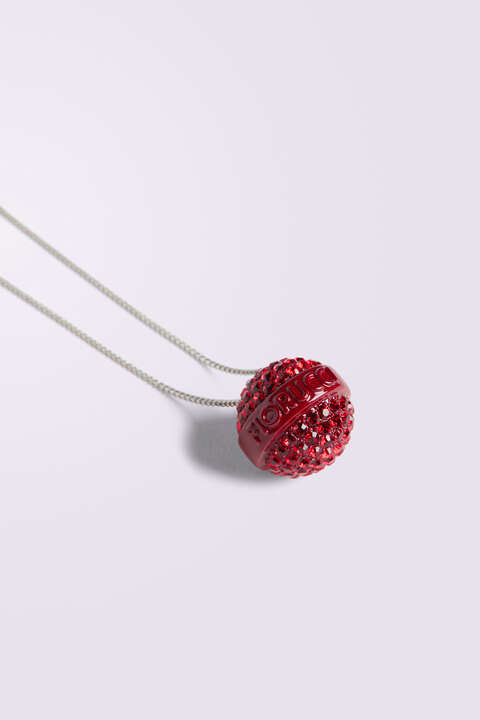 Fiorucci Crystal Lollipop Necklace Red