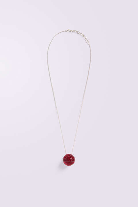 fiorucci Crystal Lollipop Necklace Red