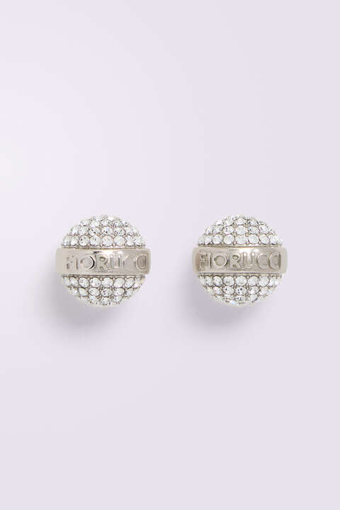 fiorucci Crystal Mini Lollipop Earrings Silver