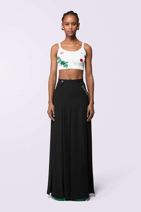 fiorucci Dinosaur Crop Tank Top White