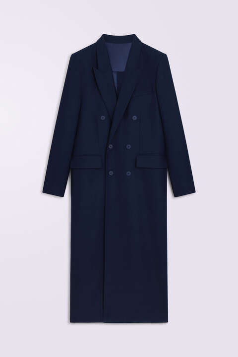 Fiorucci Double Breasted Coat Navy