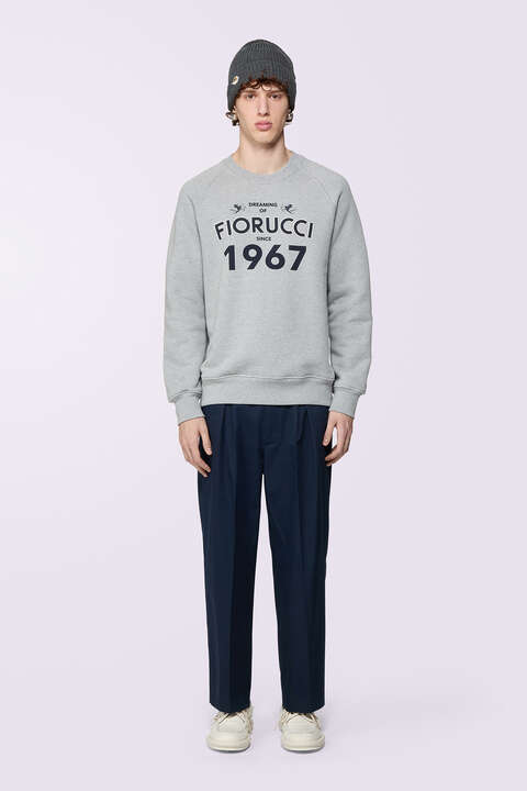 fiorucci Embroidered Chino Trousers Navy