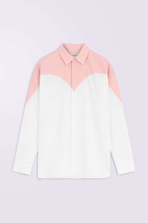 Fiorucci Embroidered Heart Shirt Pink