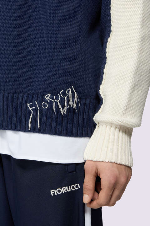 Fiorucci Embroidered Knit Jumper Navy