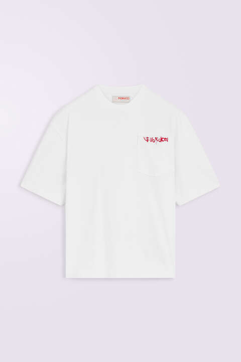 Fiorucci Embroidered Logo T-Shirt White