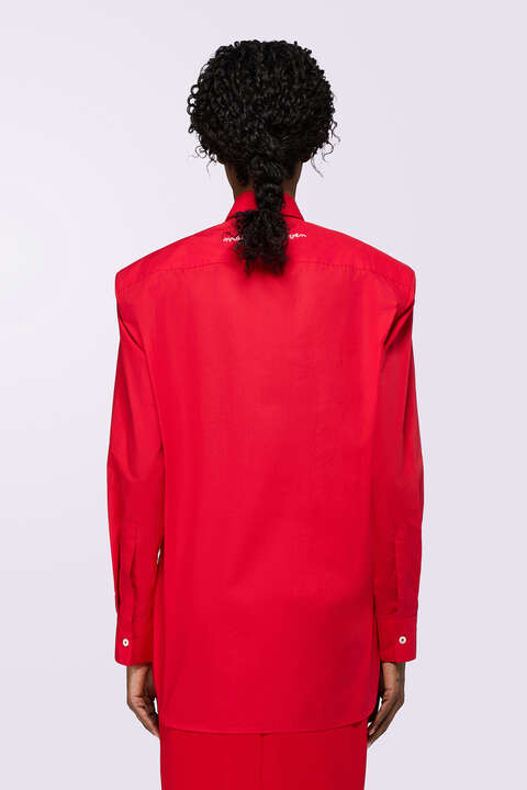 Fiorucci Embroidered Padded Shirt Red