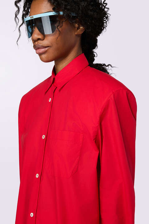 Fiorucci Embroidered Padded Shirt Red