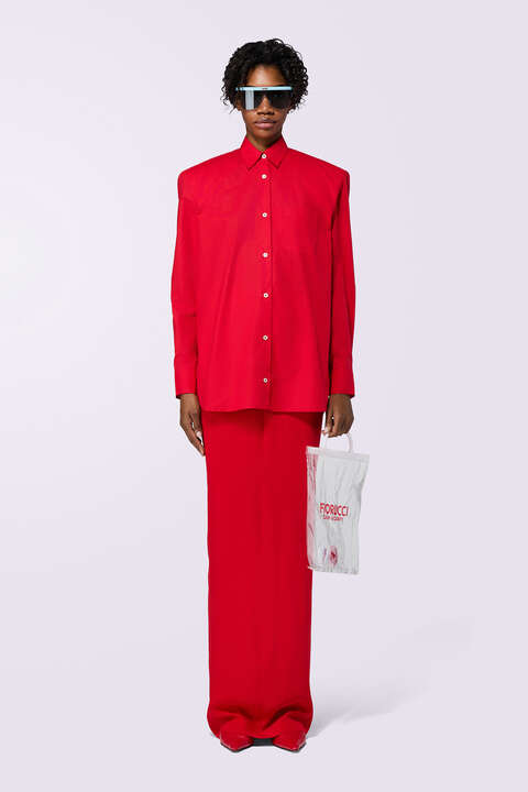 fiorucci Embroidered Padded Shirt Red