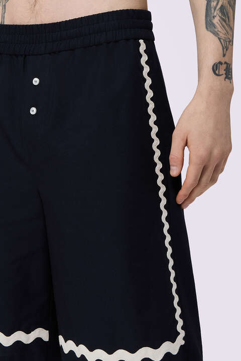 Fiorucci Embroidered Shorts Navy