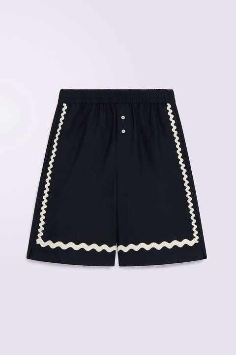 fiorucci Embroidered Shorts Navy