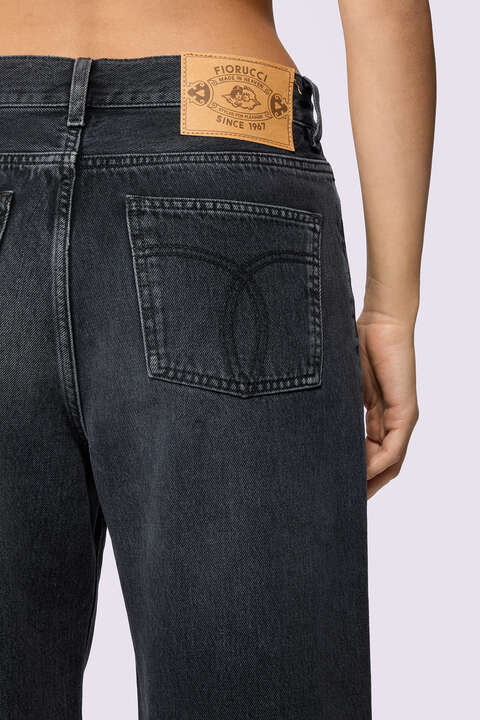 Fiorucci Faded Baggy Jeans Black