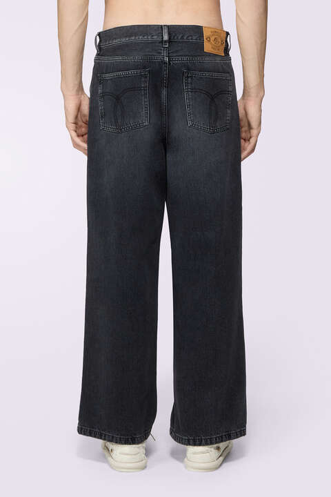 Fiorucci Faded Baggy Jeans Black