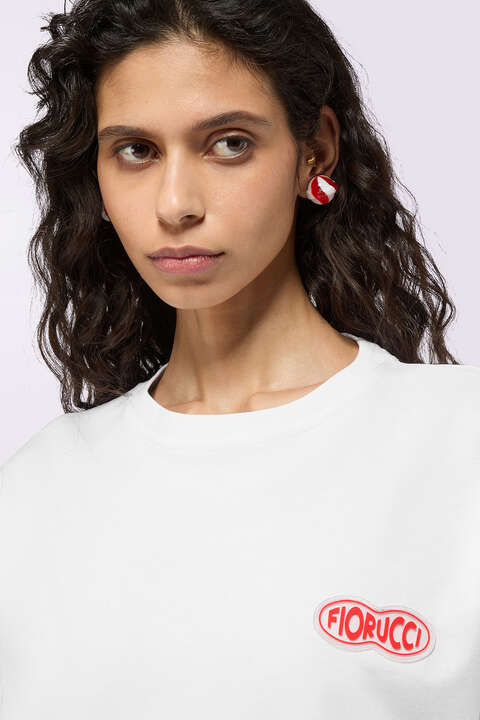 Fiorucci Fish Eye Logo Relaxed T-Shirt White
