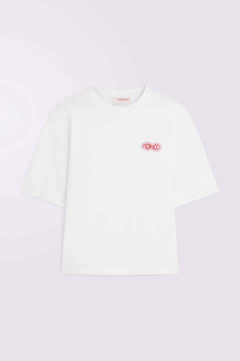 Fiorucci Fish Eye Logo Relaxed T-Shirt White