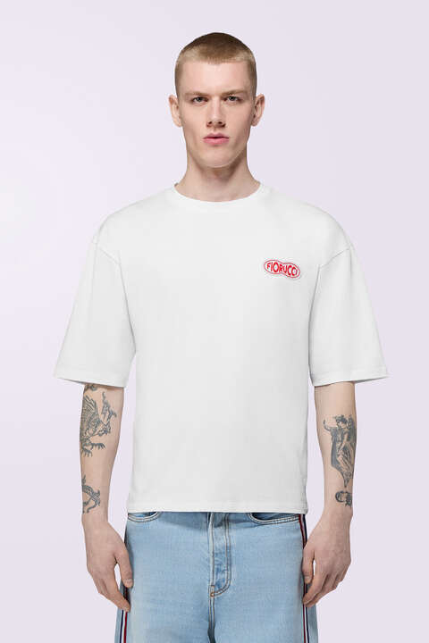 fiorucci Fish Eye Logo Relaxed T-Shirt White