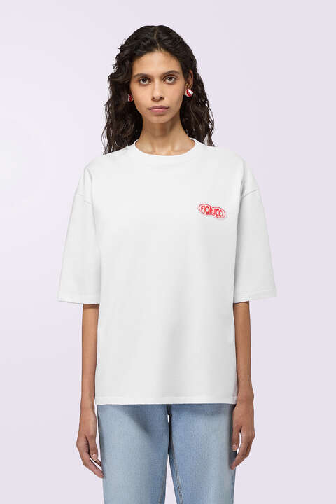 fiorucci Fish Eye Logo Relaxed T-Shirt White