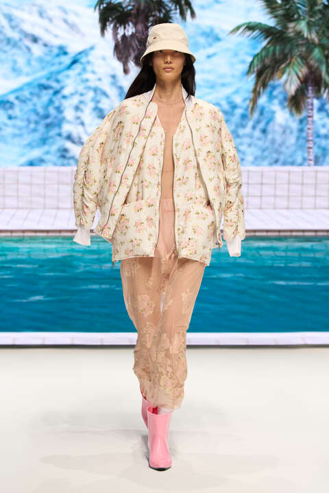 Fiorucci Floral Angel Bomber Jacket White