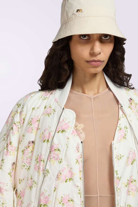 Fiorucci Floral Angel Bomber Jacket White