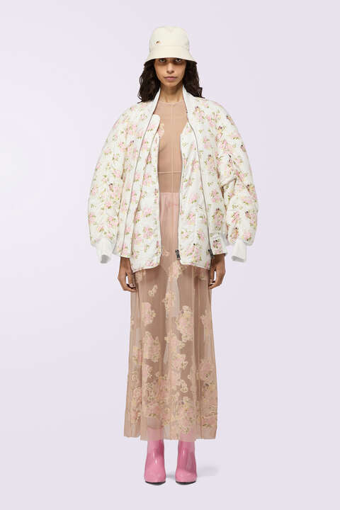 fiorucci Floral Angel Bomber Jacket White