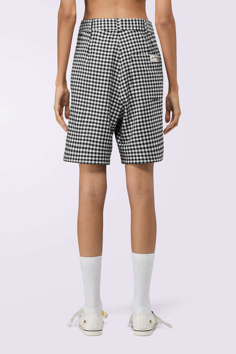 Fiorucci Gingham Bermuda Shorts Black
