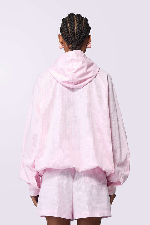 Fiorucci Gingham Logo Hoodie Shirt Pink