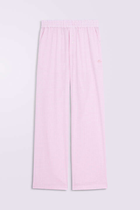 Fiorucci Gingham Logo Trousers Pink