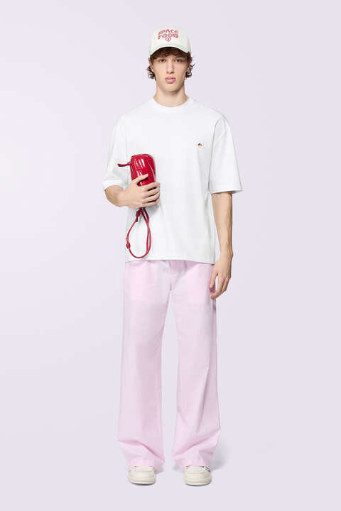 fiorucci Gingham Logo Trousers Pink