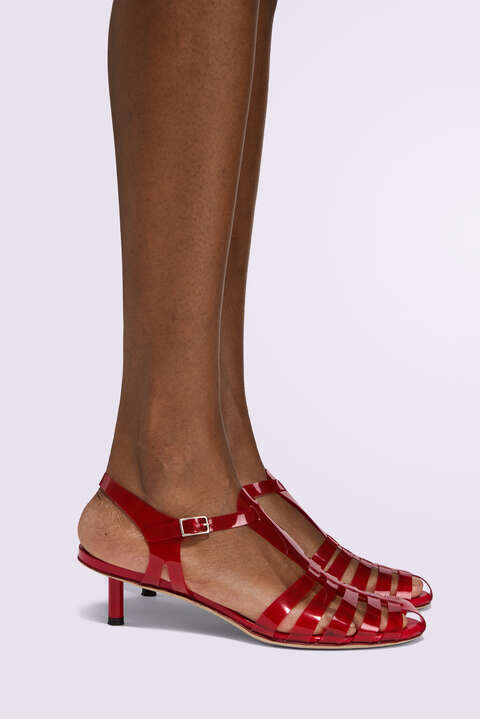 Fiorucci Jelly Kitten Heels Red