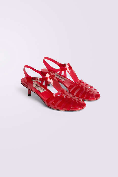 Fiorucci Jelly Kitten Heels Red