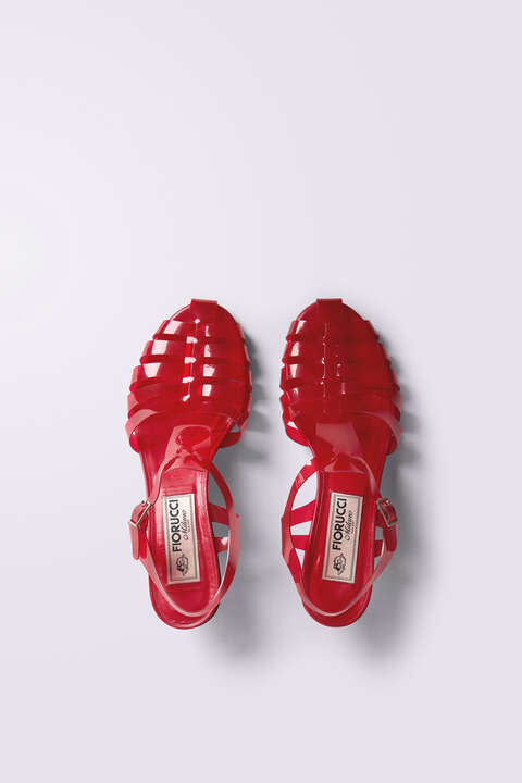 Fiorucci Jelly Kitten Heels Red