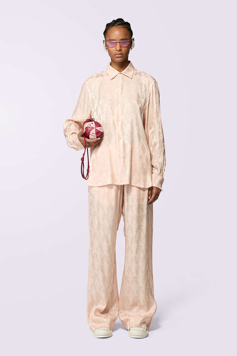 Fiorucci Kissing Angels Jacquard Shirt Pink