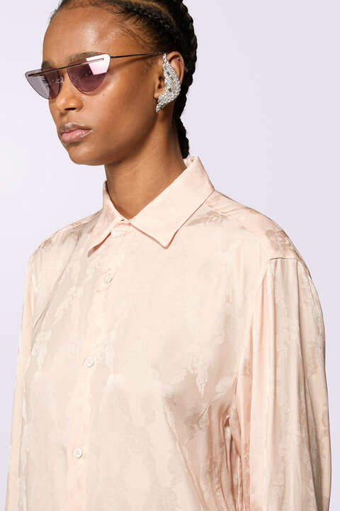 Fiorucci Kissing Angels Jacquard Shirt Pink