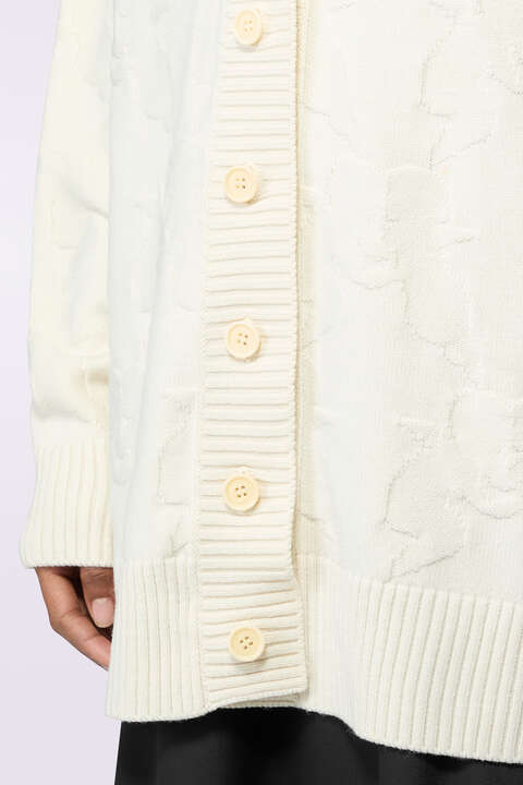 Fiorucci Kissing Angels Knit Cardigan White