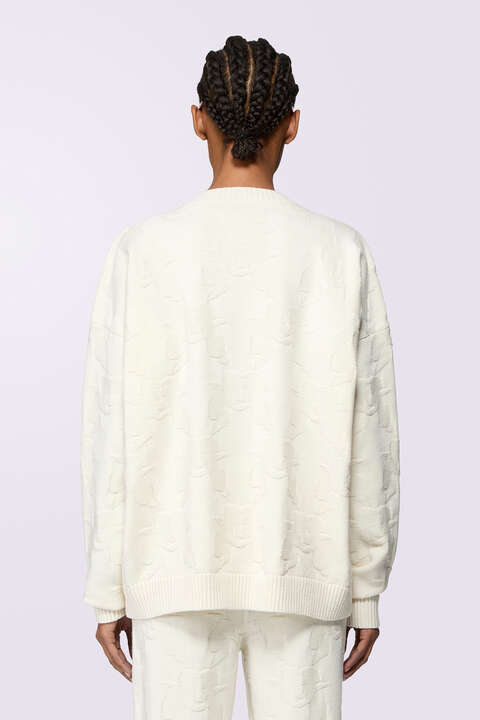 Fiorucci Kissing Angels Knit Jumper White