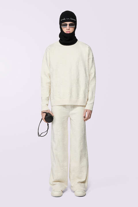 Fiorucci Kissing Angels Knit Jumper White