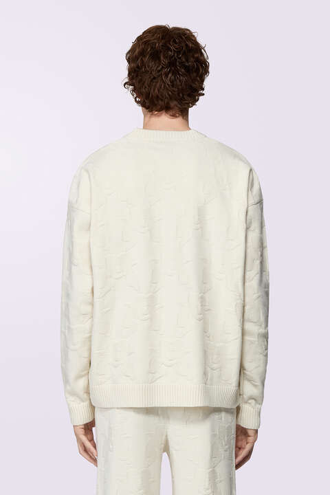 Fiorucci Kissing Angels Knit Jumper White