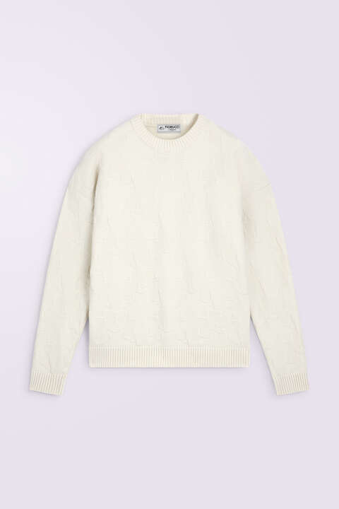 fiorucci Kissing Angels Knit Jumper White