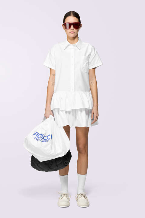 fiorucci Kissing Angels Mini Shirt Dress White