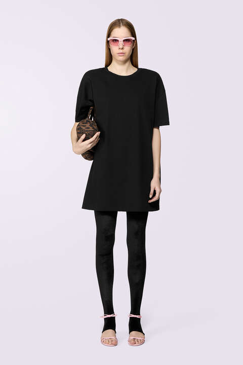 fiorucci Kissing Angels Mini T-Dress Black