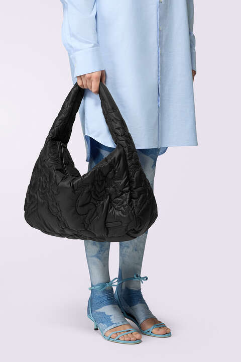 Fiorucci Kissing Angels Quilted Bag Black