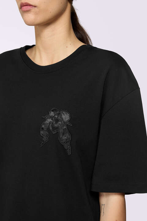 Fiorucci Kissing Angels T-Shirt Black