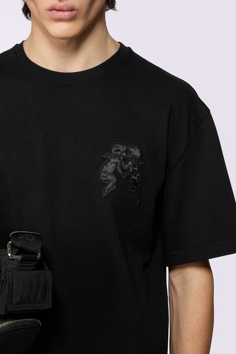 Fiorucci Kissing Angels T-Shirt Black
