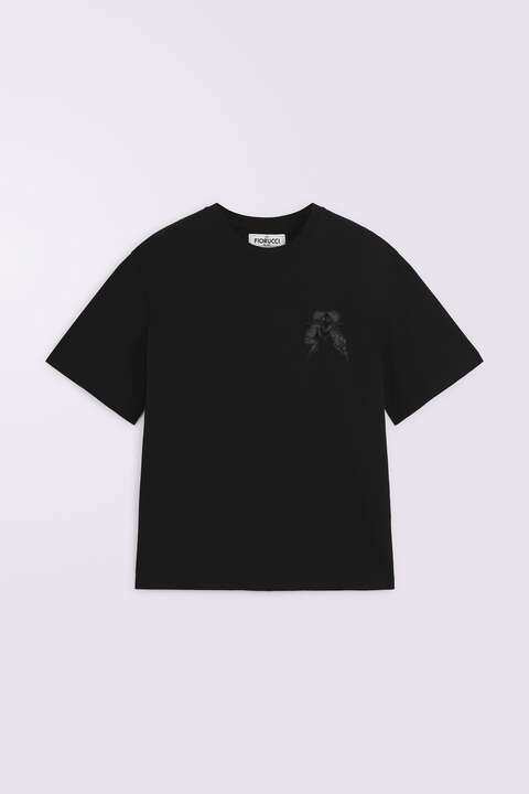 Fiorucci Kissing Angels T-Shirt Black