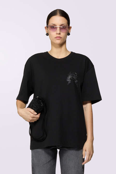 fiorucci Kissing Angels T-Shirt Black