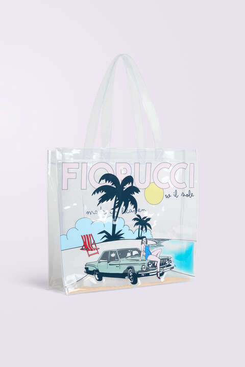 Fiorucci Logo Beach Tote Bag Multi